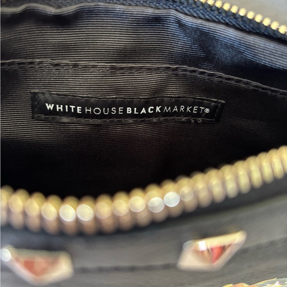 White House Black Market Black Clutch with Sunflower Design - Picture 8 of 10